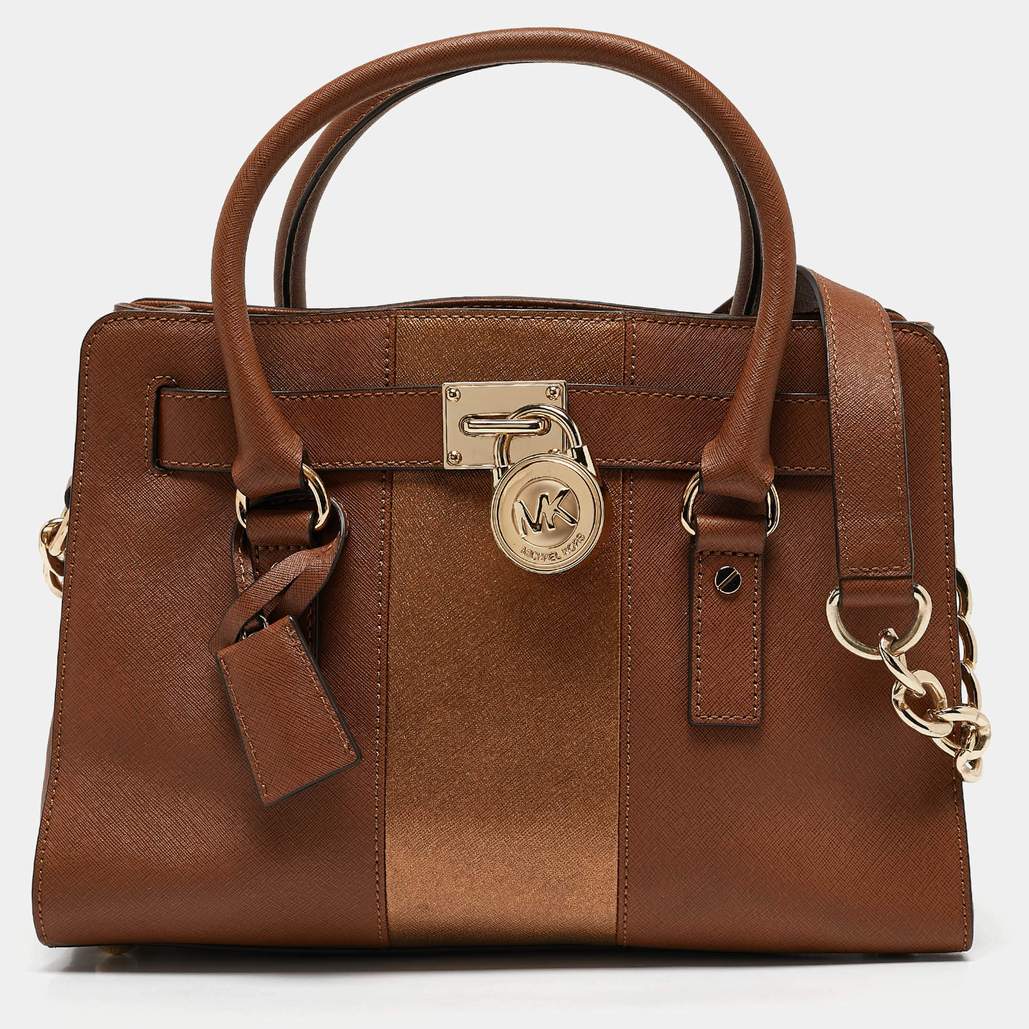 MICHAEL Michael Kors Brown Leather Medium Hamilton East West Tote