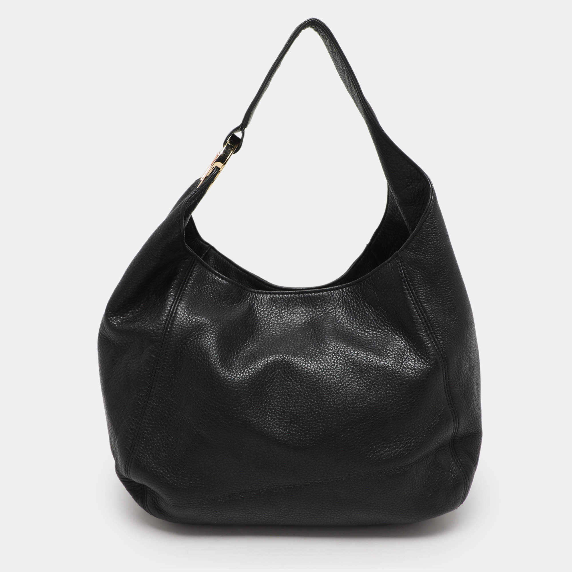 Michael Michael Kors Black Leather Fulton Hobo