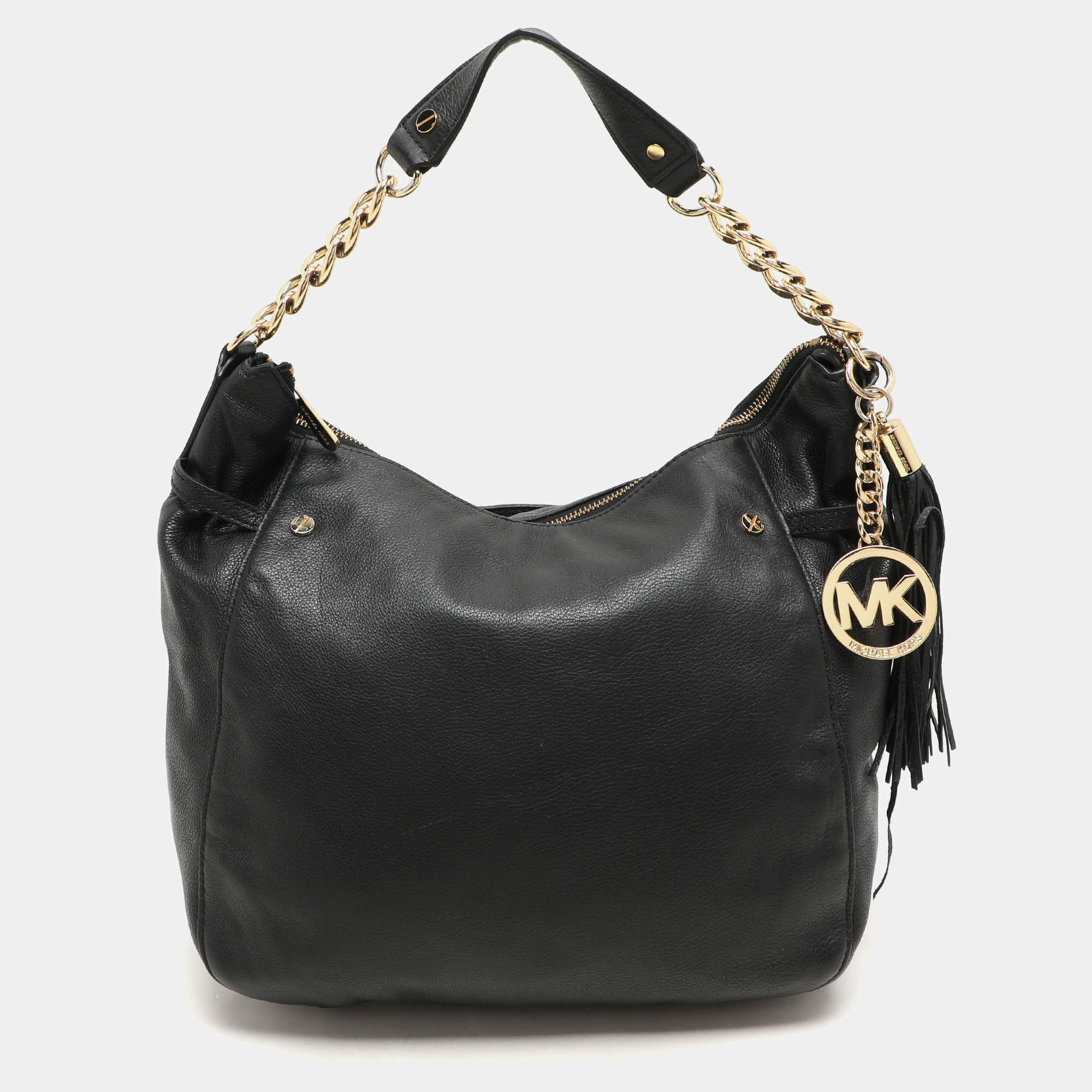 Pre Owned MICHAEL Michael Kors Black Leather Hobo