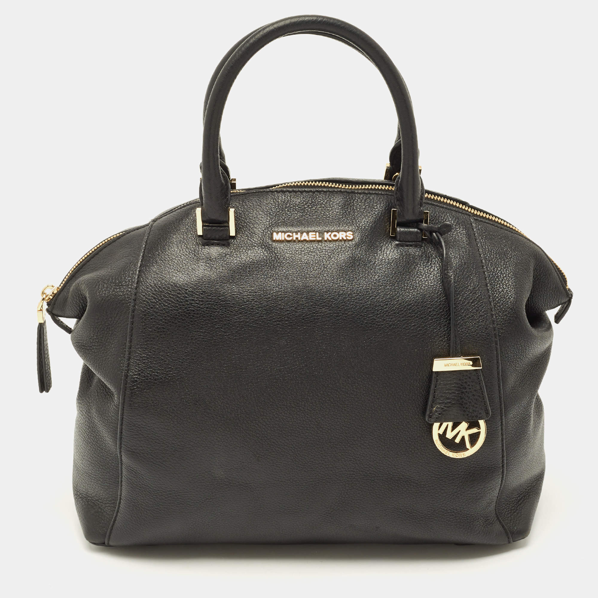 MICHAEL Michael Kors Black Leather Riley Satchel