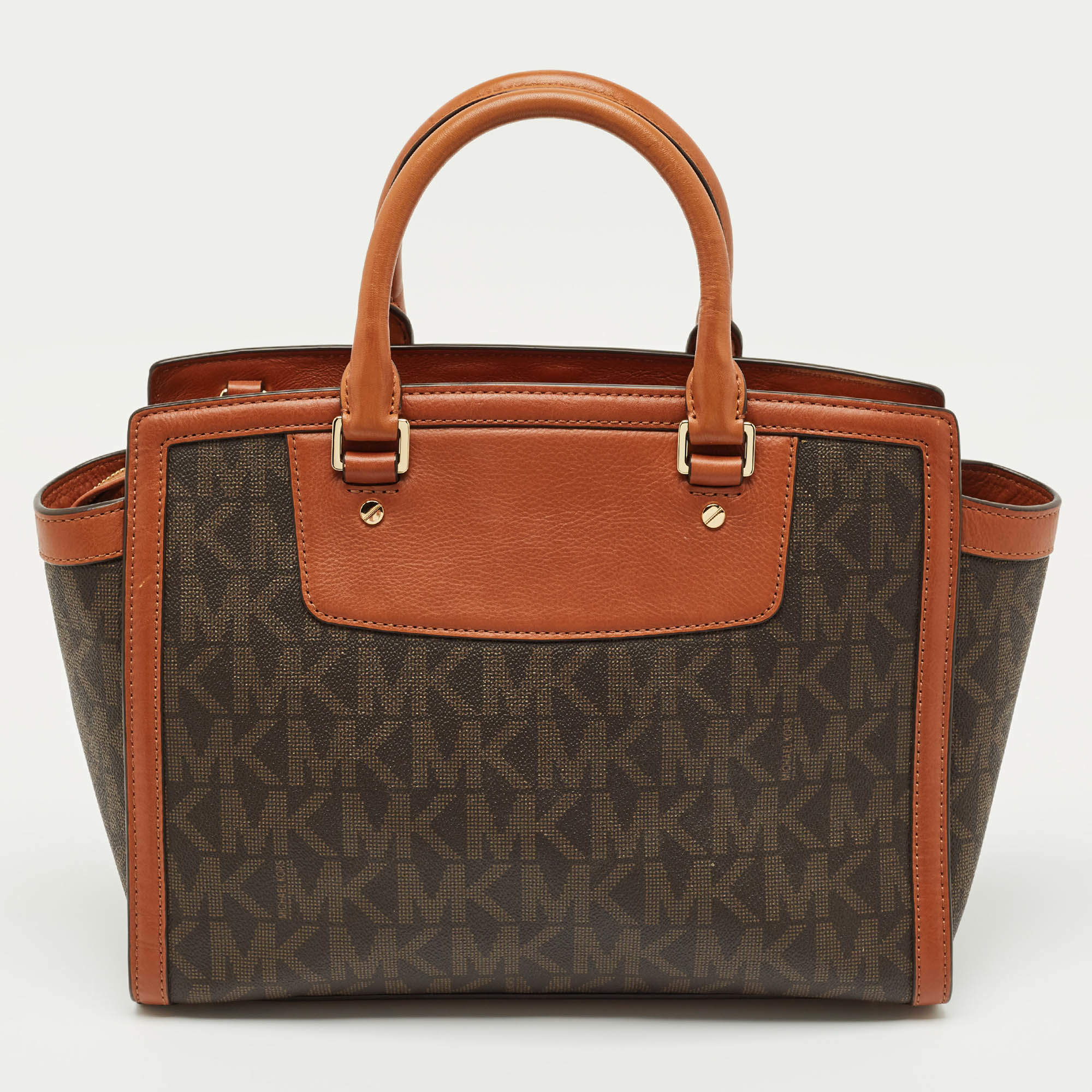 MICHAEL Michael Kors Brown Signature Coated Canvas And Leather