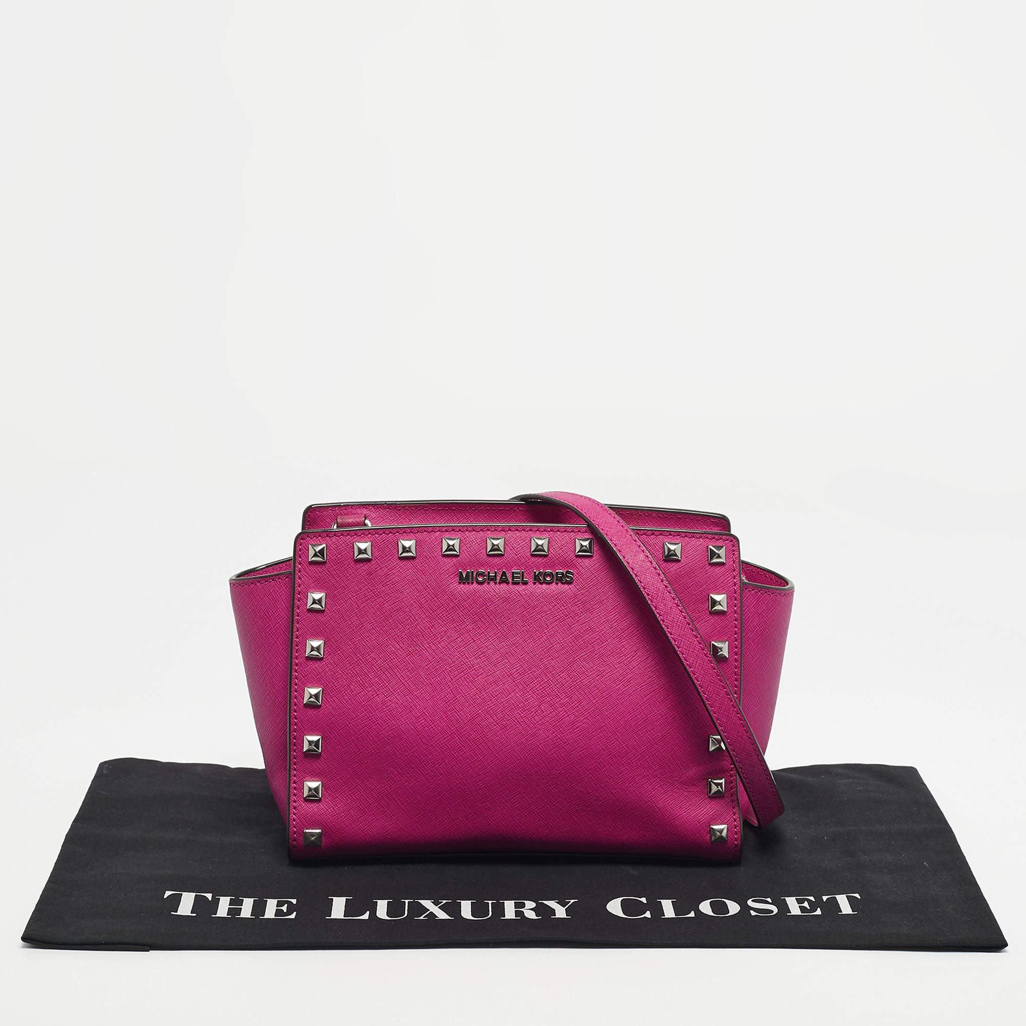 Light Pink Fuchsia Michael Kors Wallet Silver Michael Kors Selma