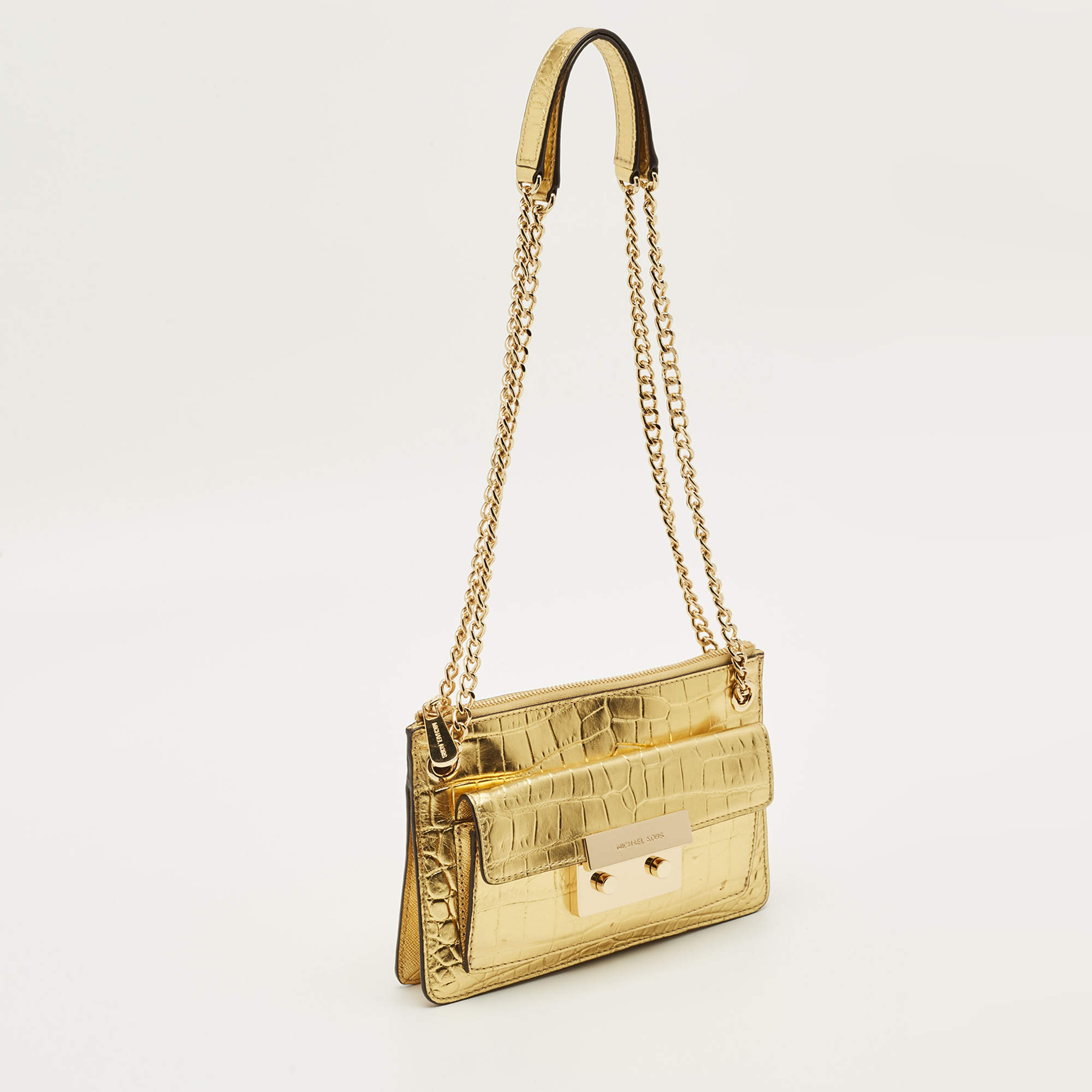 MICHAEL Michael Kors Black Saffiano Leather Mini Hamilton Shoulder