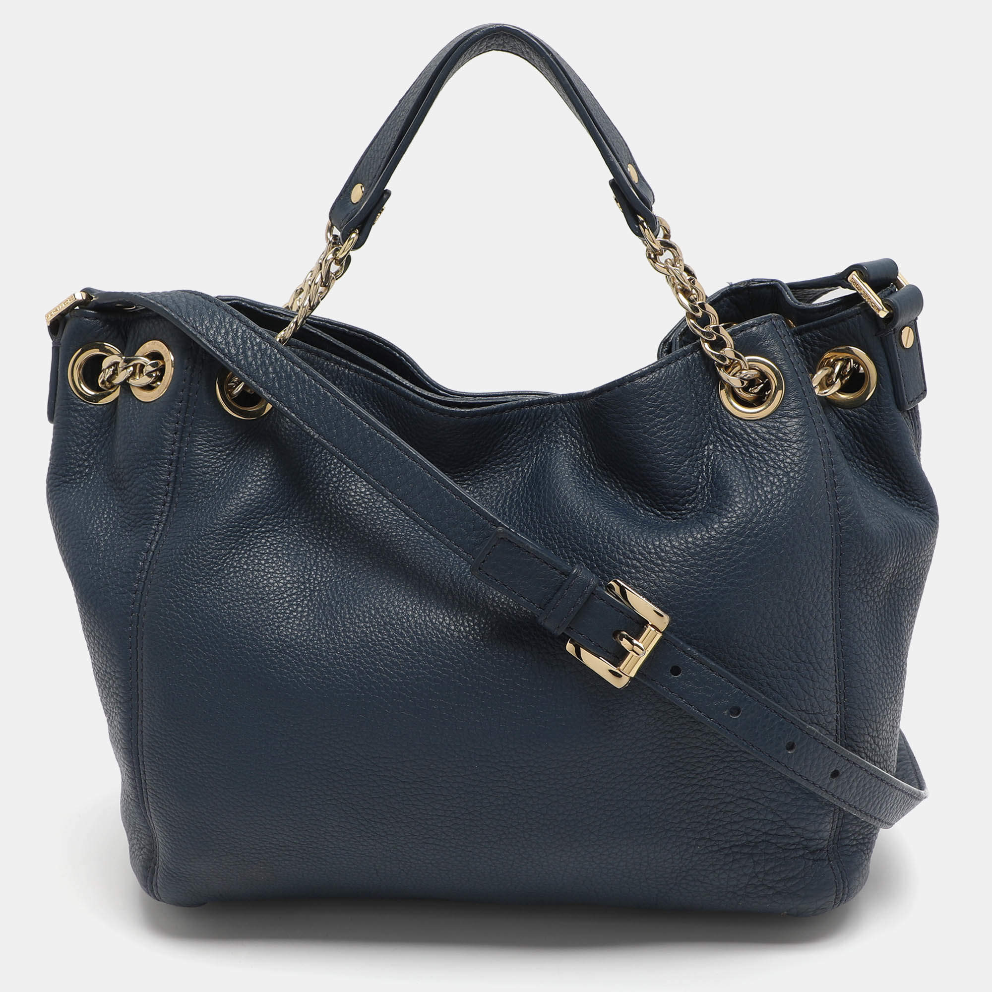 مملوكة مسبقًا MICHAEL Michael Kors Blue Leather Convertible Tote
