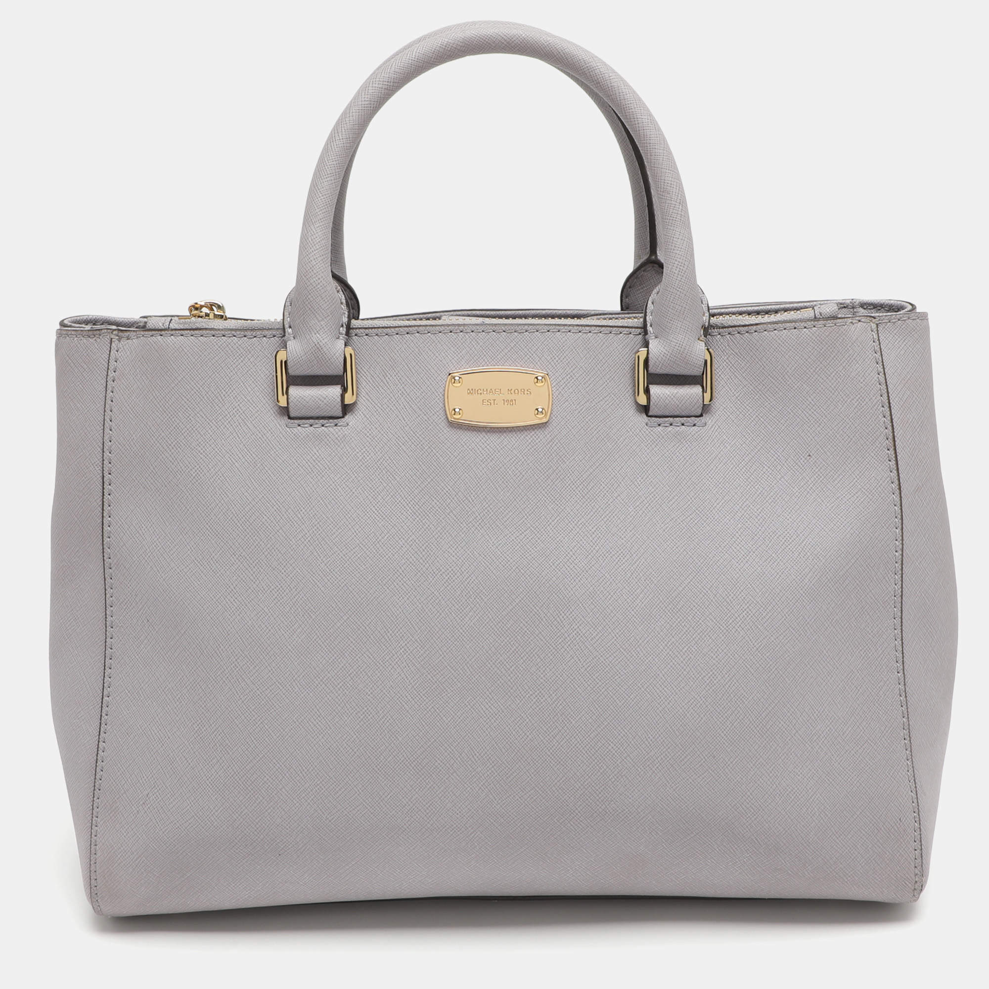 Pre Owned Michael Michael Kors Kellen Lilac Leather Tote