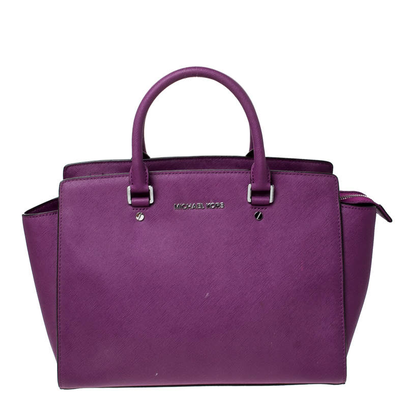 Michael Kors Parker Convertible Pouchette Shoulder Bag Merlot Red - Purple  - Michael Kors bag - | Fash Brands
