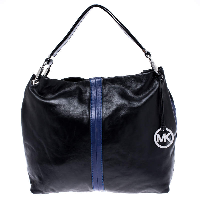 Pre Owned حقيبة مايكل مايكل كورس جلد أزرق/أسود 