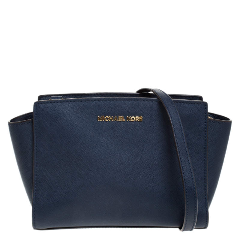 michael kors navy blue handbag