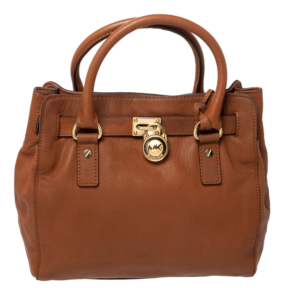 Pre Owned MICHAEL Michael Kors Tan Leather Hamilton Tote