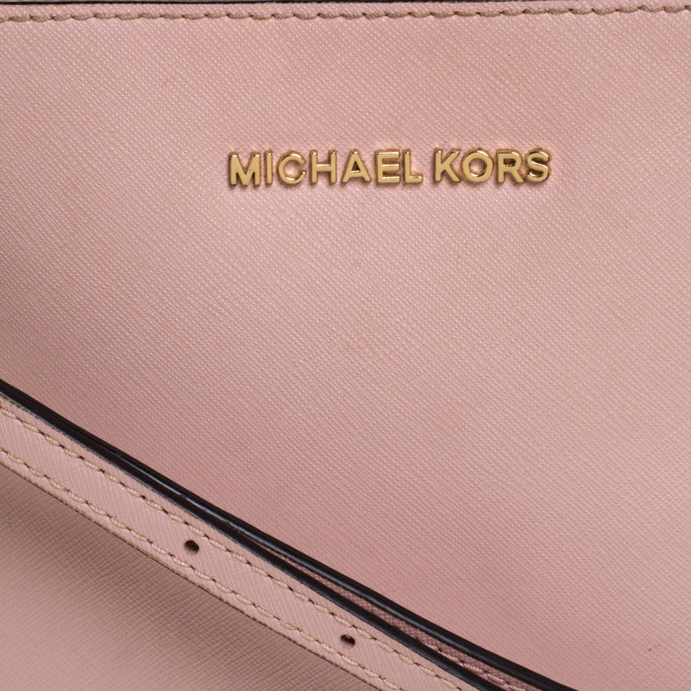 MICHAEL Michael Kors Light Pink Leather Cindy Dome Crossbody Bag MICHAEL  Michael Kors | The Luxury Closet