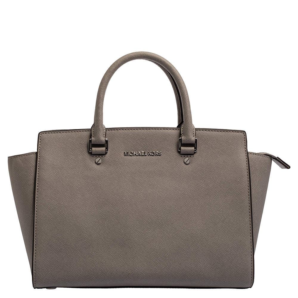 مملوكة مسبقًا MICHAEL Michael Kors Grey Leather Large Selma Tote