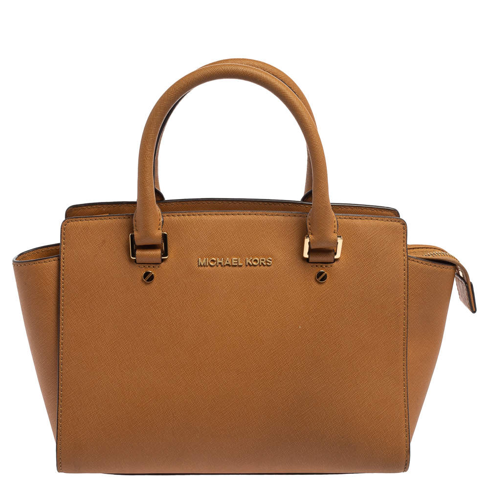 Pre Owned MICHAEL Michael Kors Brown Leather Selma Satchel