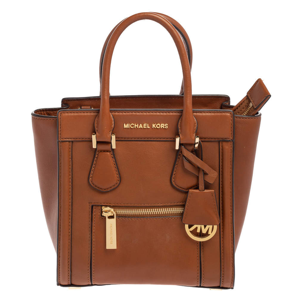 Pre Owned Michael Kors Brown Leather Satchel