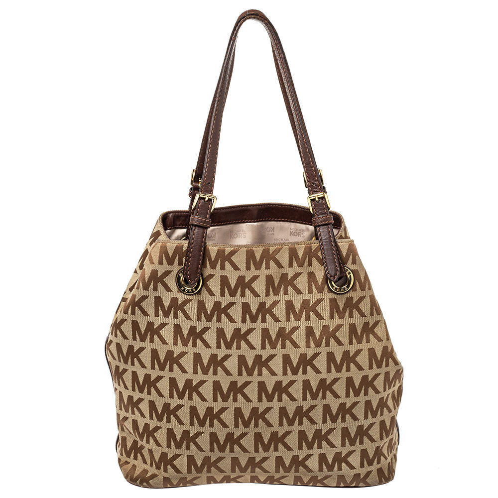 MICHAEL KORS #34806 Grey Logo Canvas Tote Bag – ALL YOUR BLISS