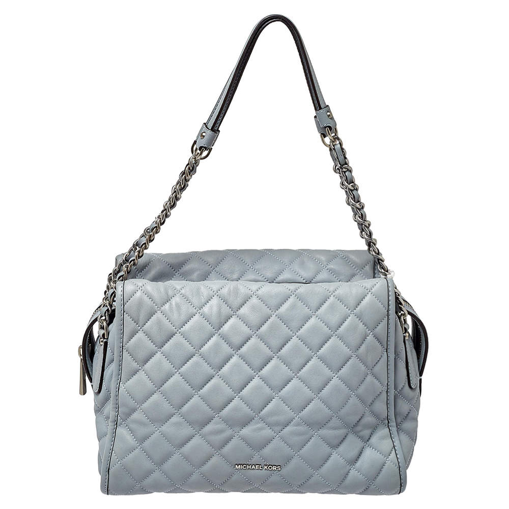 MICHAEL Michael Kors Blue Quilted Leather XL Rachel Satchel MICHAEL Michael  Kors | TLC