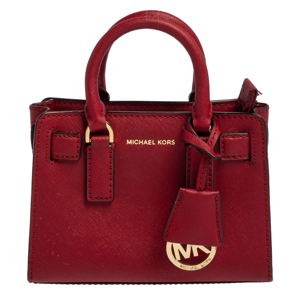 Michael kors black 2024 bag with red interior