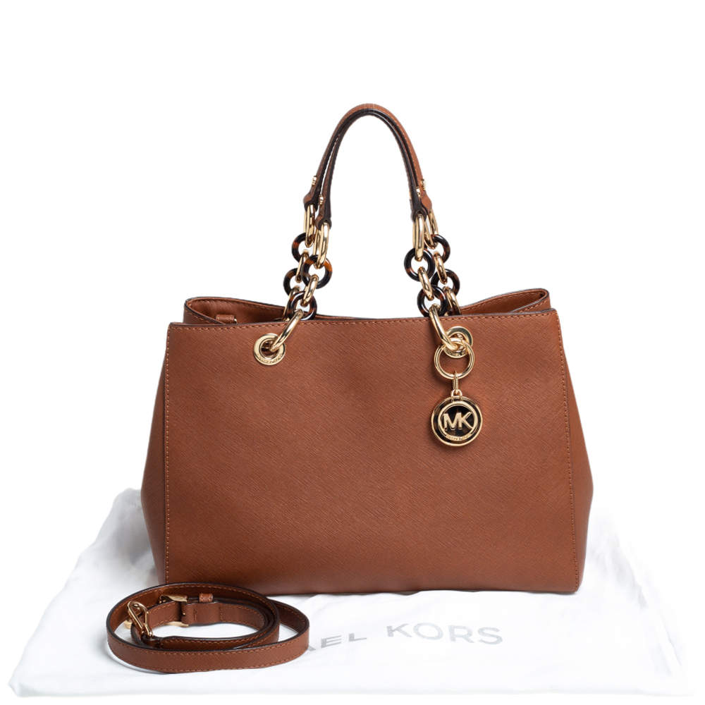 Tory Burch Tote Bag Emerson Mini Top Zip Tote 2way Brown Leather