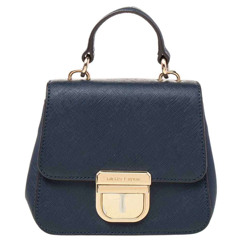 مملوكة مسبقًا حقيبة كروس مايكل مايكل كورس بريدغت جلد سافيانو أزرق