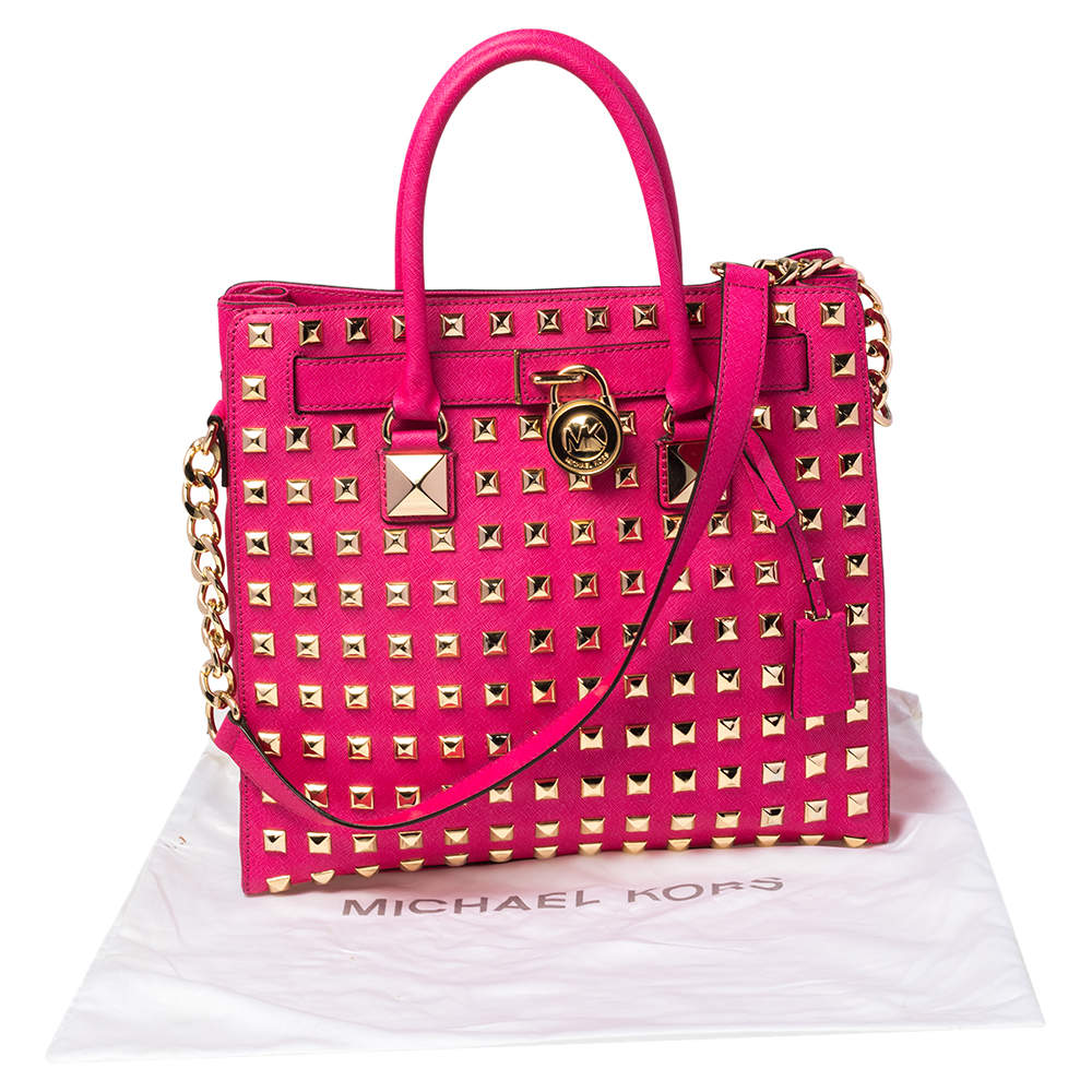 Michael kors pink deals studded bag