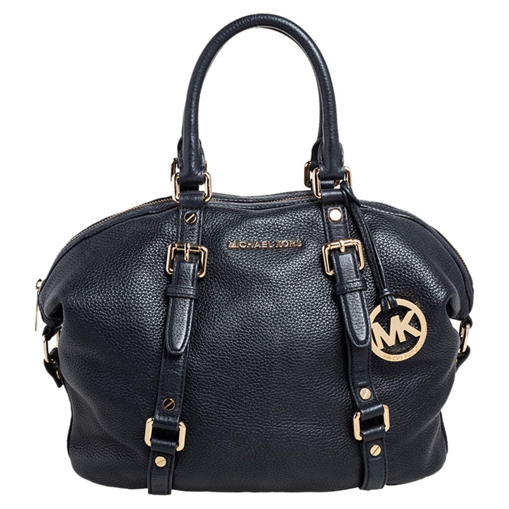 Pre Owned حقيبة ساتشل مايكل مايكل كورس بيدفورد ليغاسي جلد مُحبب أسود