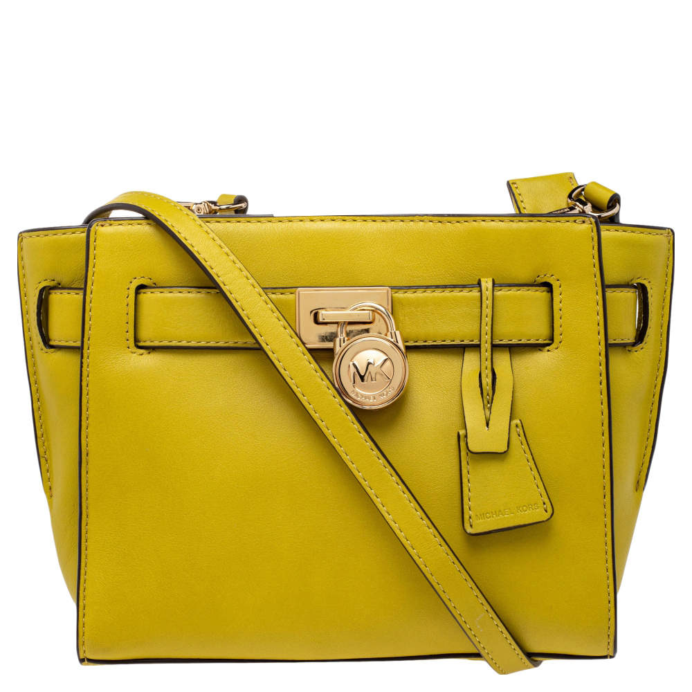 Pre Owned حقيبة كورس مايكل مايكل كورس هاميلتون جلد أصفر
