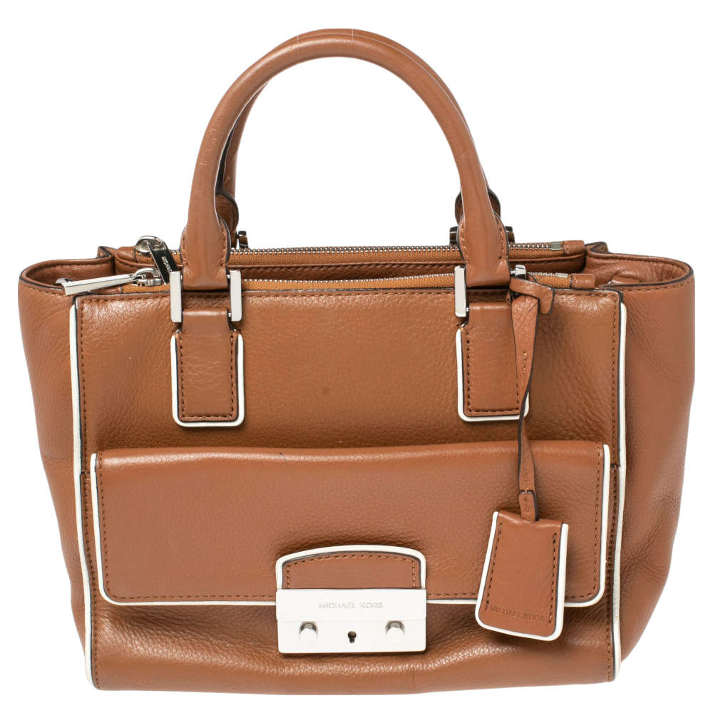 مملوكة مسبقًا حقيبة يد توتس مايكل مايكل كورس اودري جلد بني