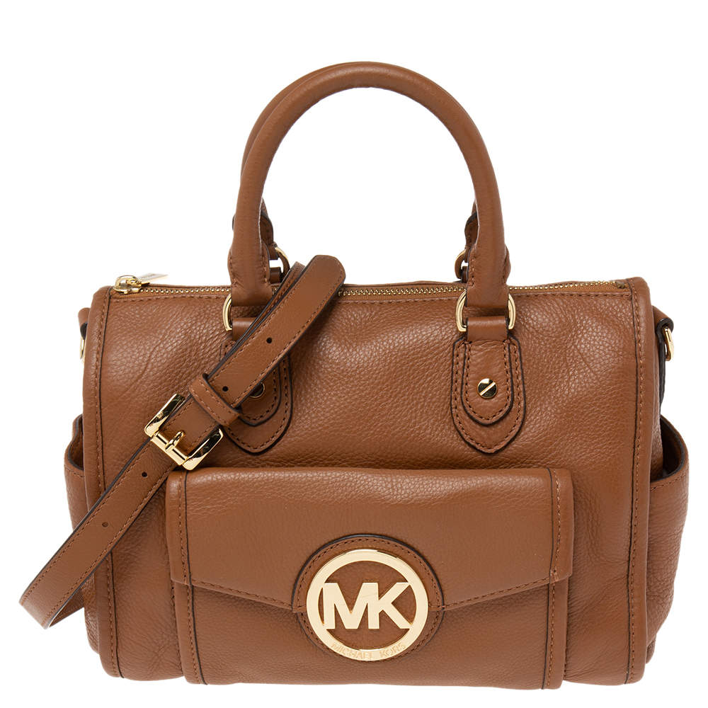 Pre Owned MICHAEL Michael Kors Brown Leather Margo Satchel