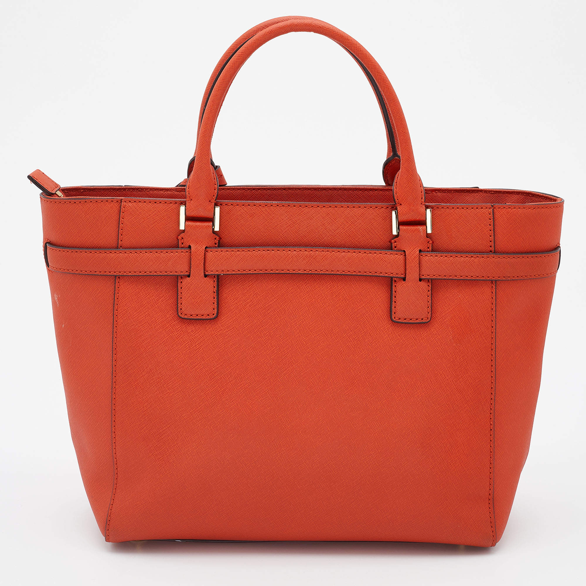 MICHAEL Michael Kors Orange Leather Hamilton Tote MICHAEL Michael Kors TLC