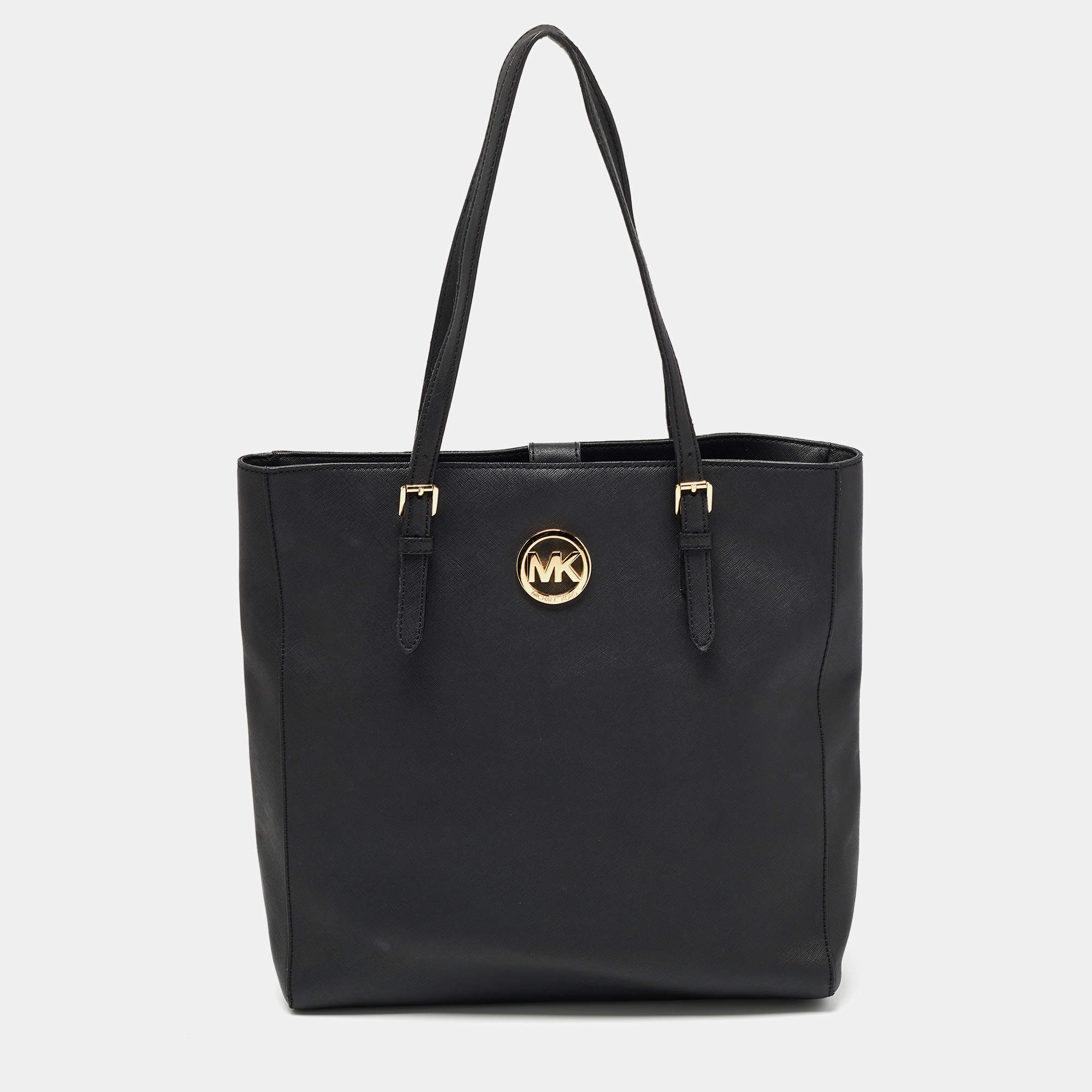 مملوكة مسبقًا MICHAEL Michael Kors Black Saffiano Leather Tote