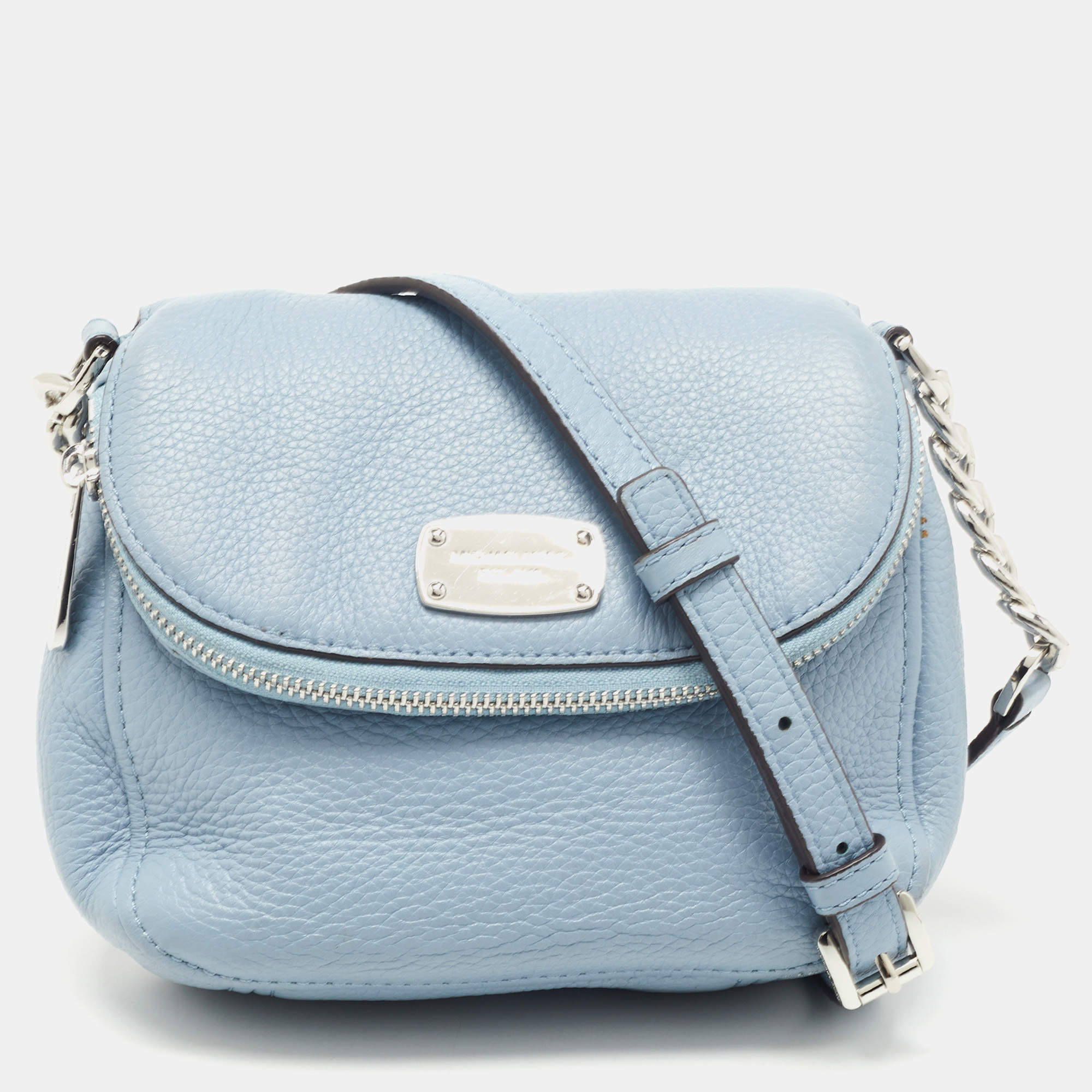 MICHAEL Michael Kors Light Blue Leather Bedford Crossbody Bag MICHAEL  Michael Kors | TLC