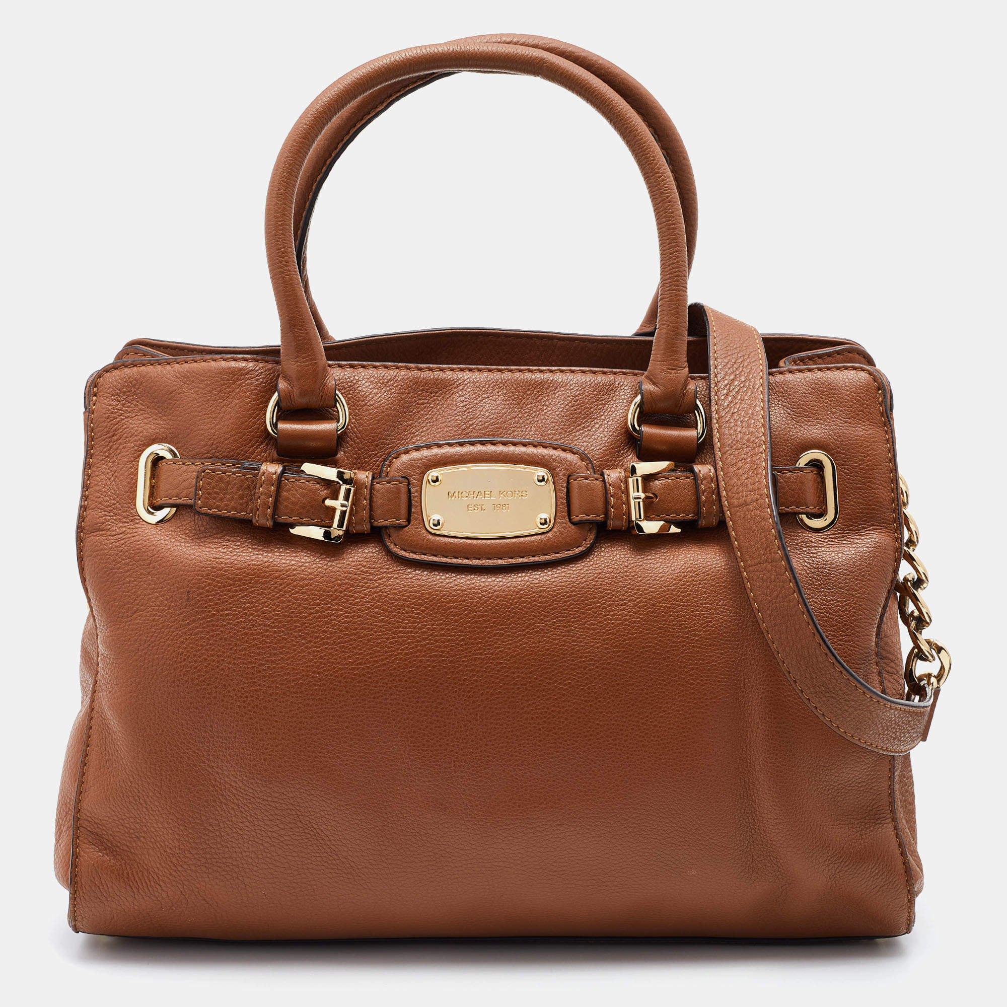 MICHAEL Michael Kors Brown Leather Hamilton Tote