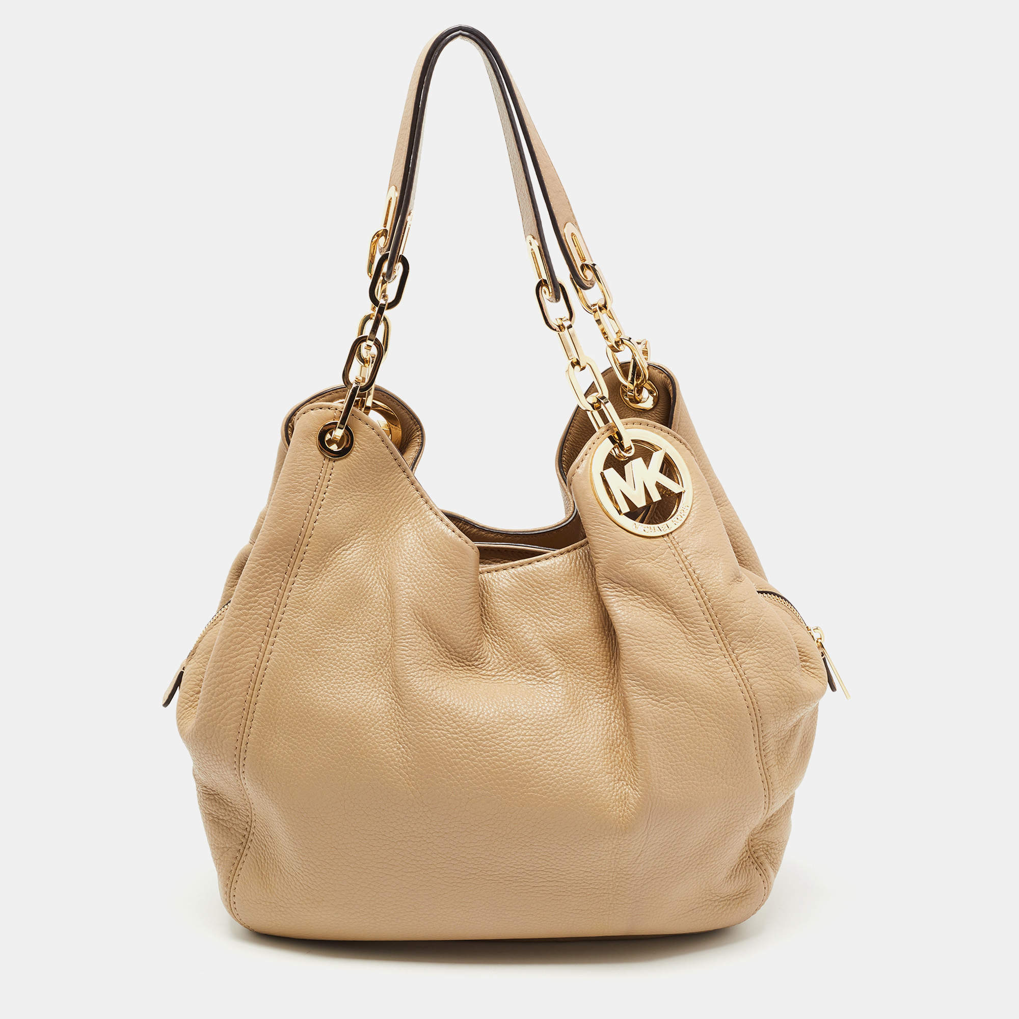 MICHAEL Michael Kors Beige Leather Fulton Shoulder Bag MICHAEL Michael Kors  | TLC