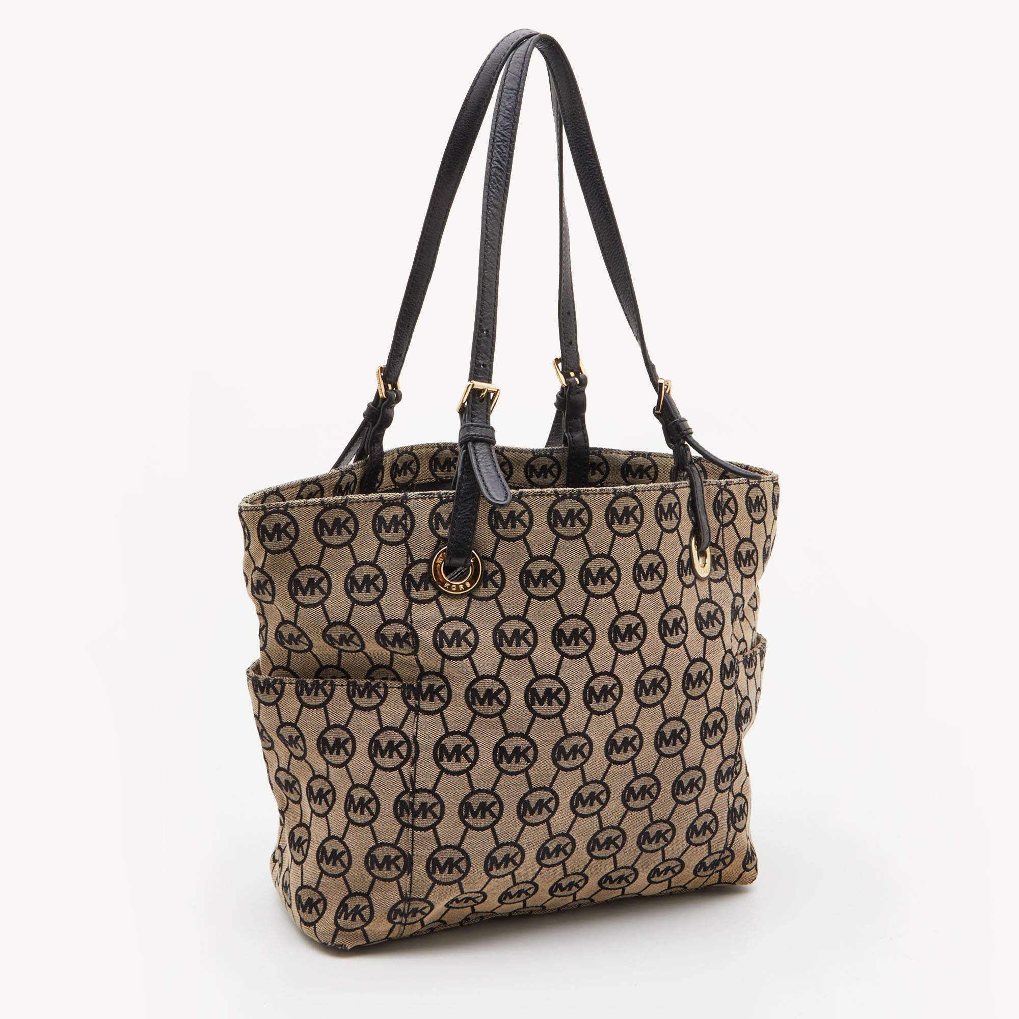 Michael Kors Monogram Jet Set 12mke0108 Brown Coated Canvas Tote, Michael  Kors