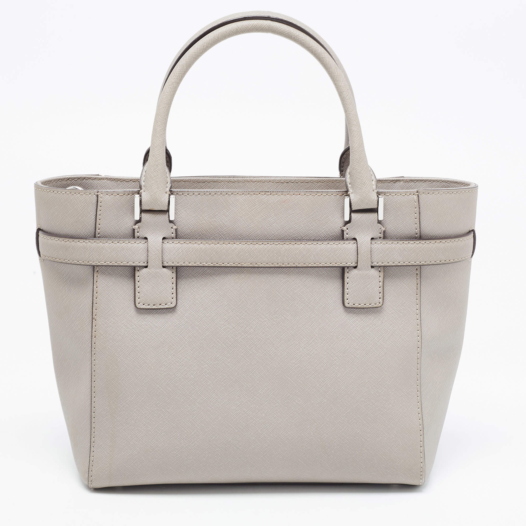 Michael Kors Hamilton online Saffiano Pearl Grey Leather Tote