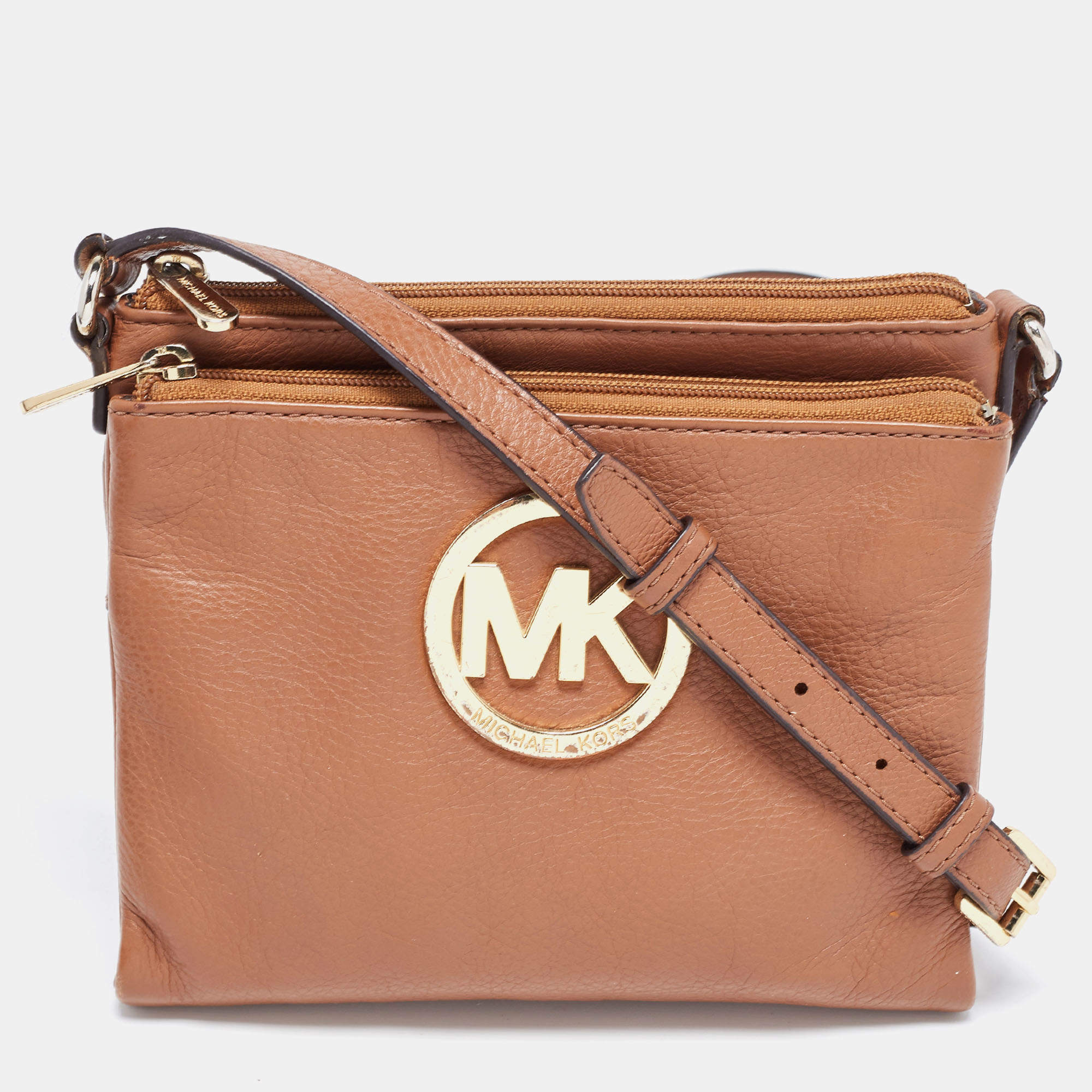 MICHAEL Michael Kors Brown Leather Crossbody Bag