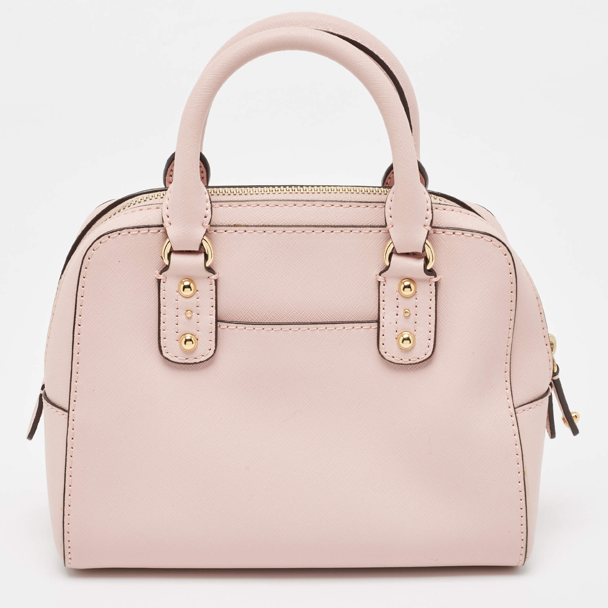 Pink leather clearance michael kors bag