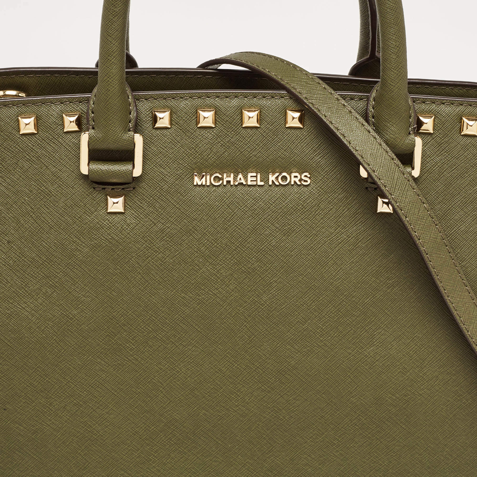 Michael high quality Kors Medium Olive Green Selma Satchel