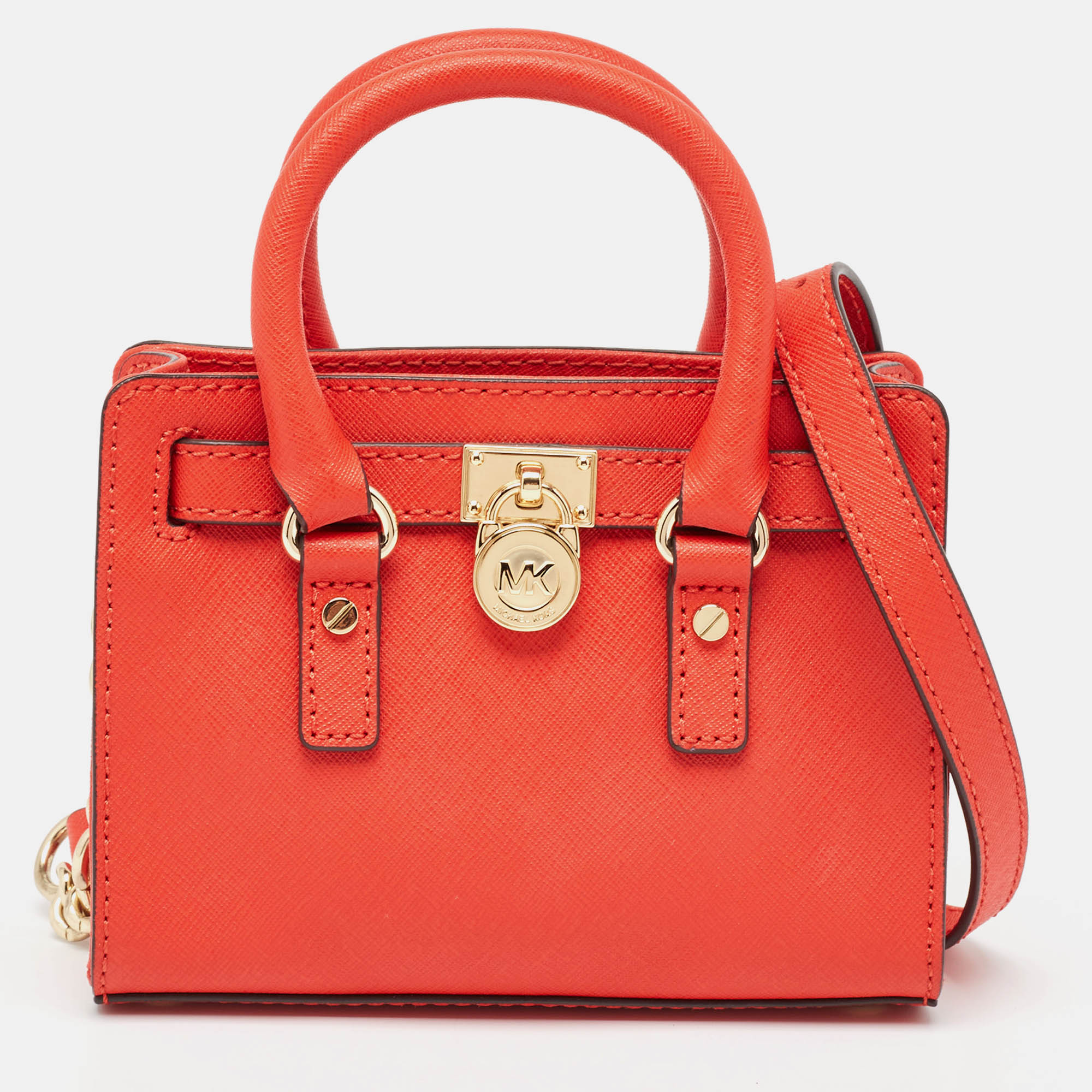 New outlet Michael Kors Hamilton messanger crossbody in persimmon orange