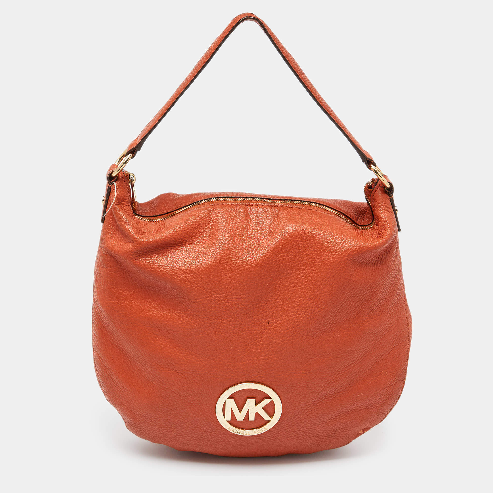 MICHAEL Michael Kors Orange Leather Hobo