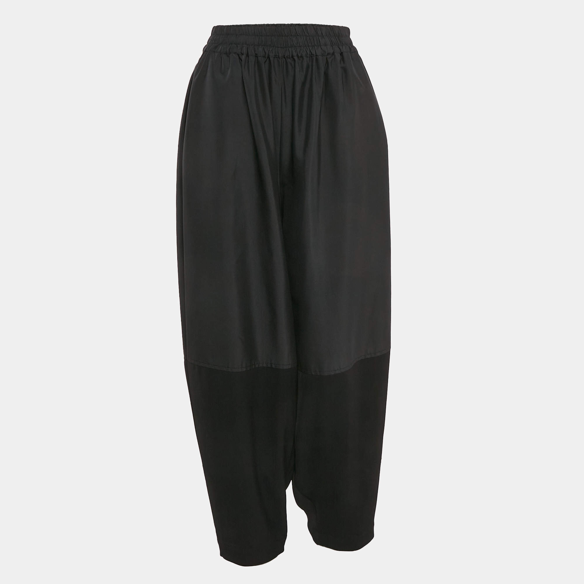MiiN Black Crepe Paneled Pants M