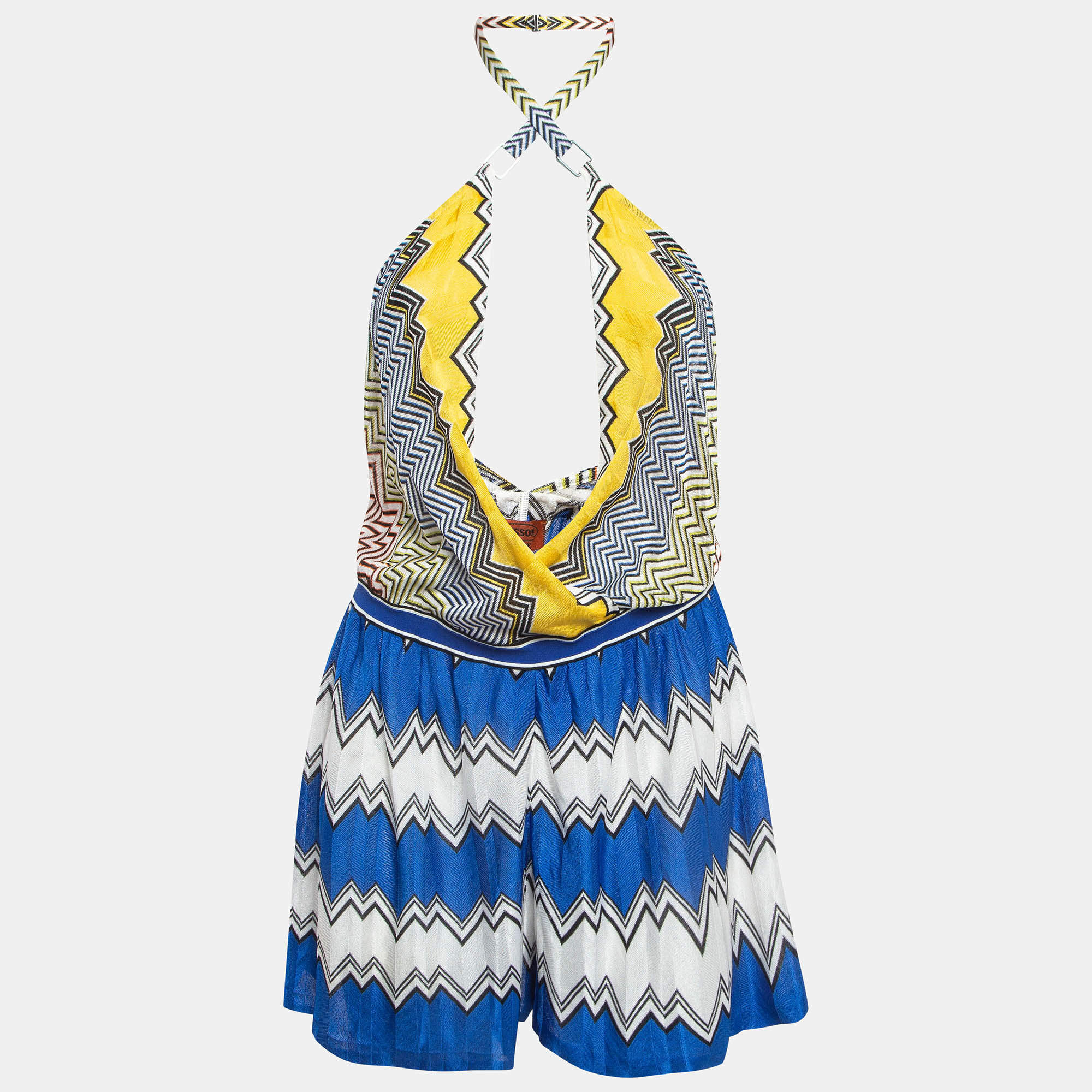 Missoni Mare Multicolor Chevron Knit Playsuit M