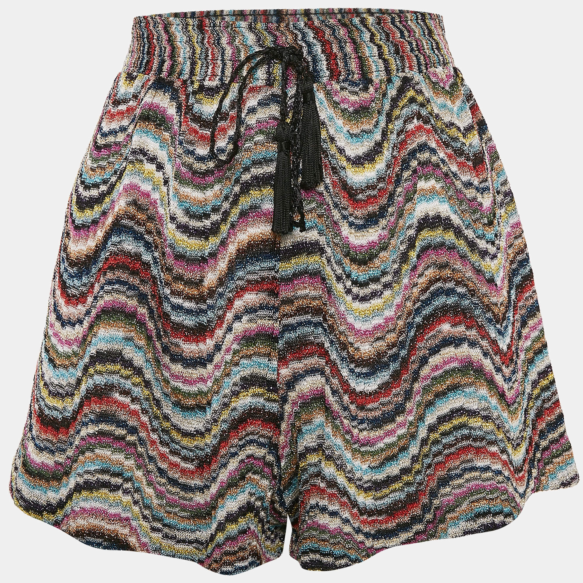 Missoni Mare Multicolor Patterned Lurex Knit Skorts M