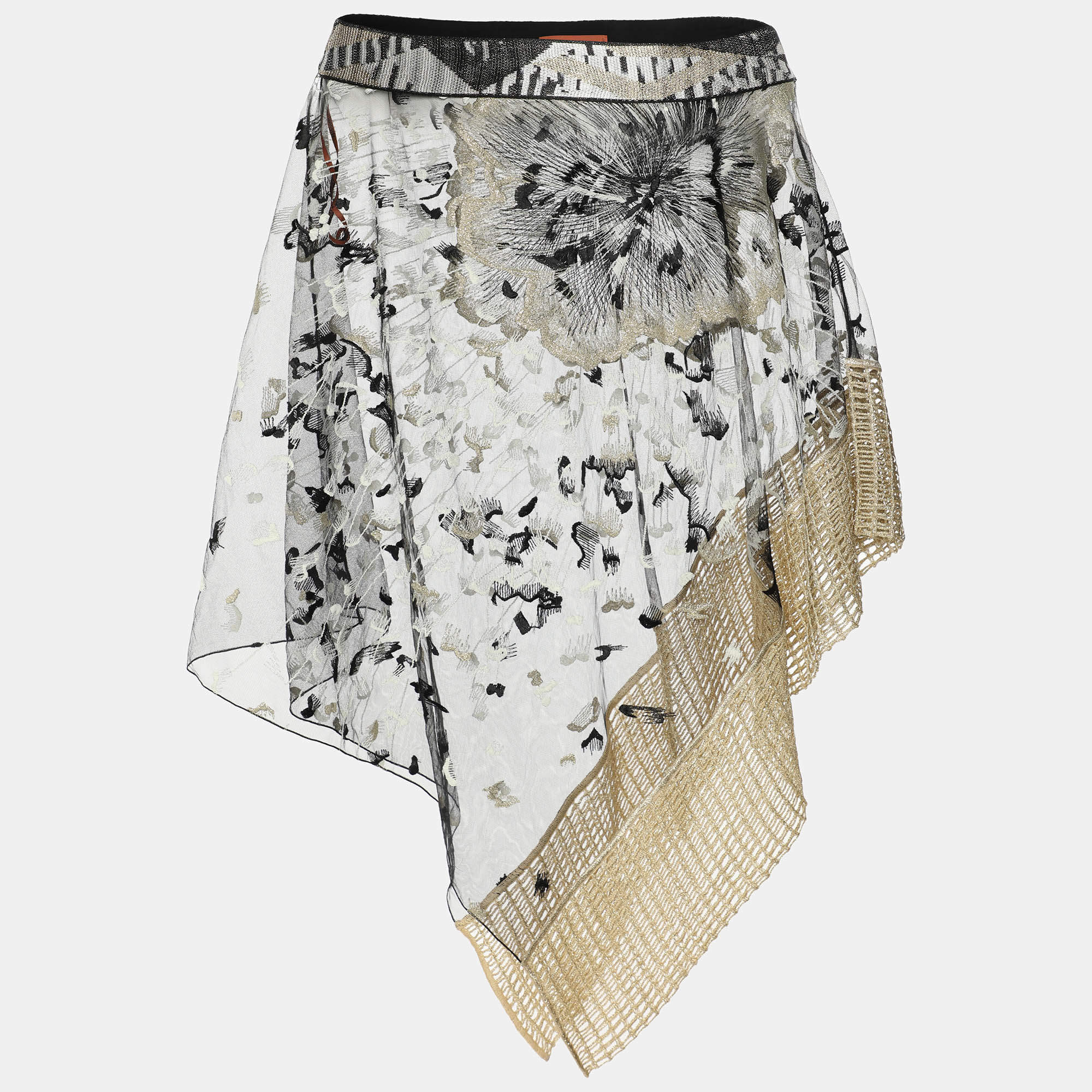 Missoni Mare Black/Gold Knit Embroidered Tops S