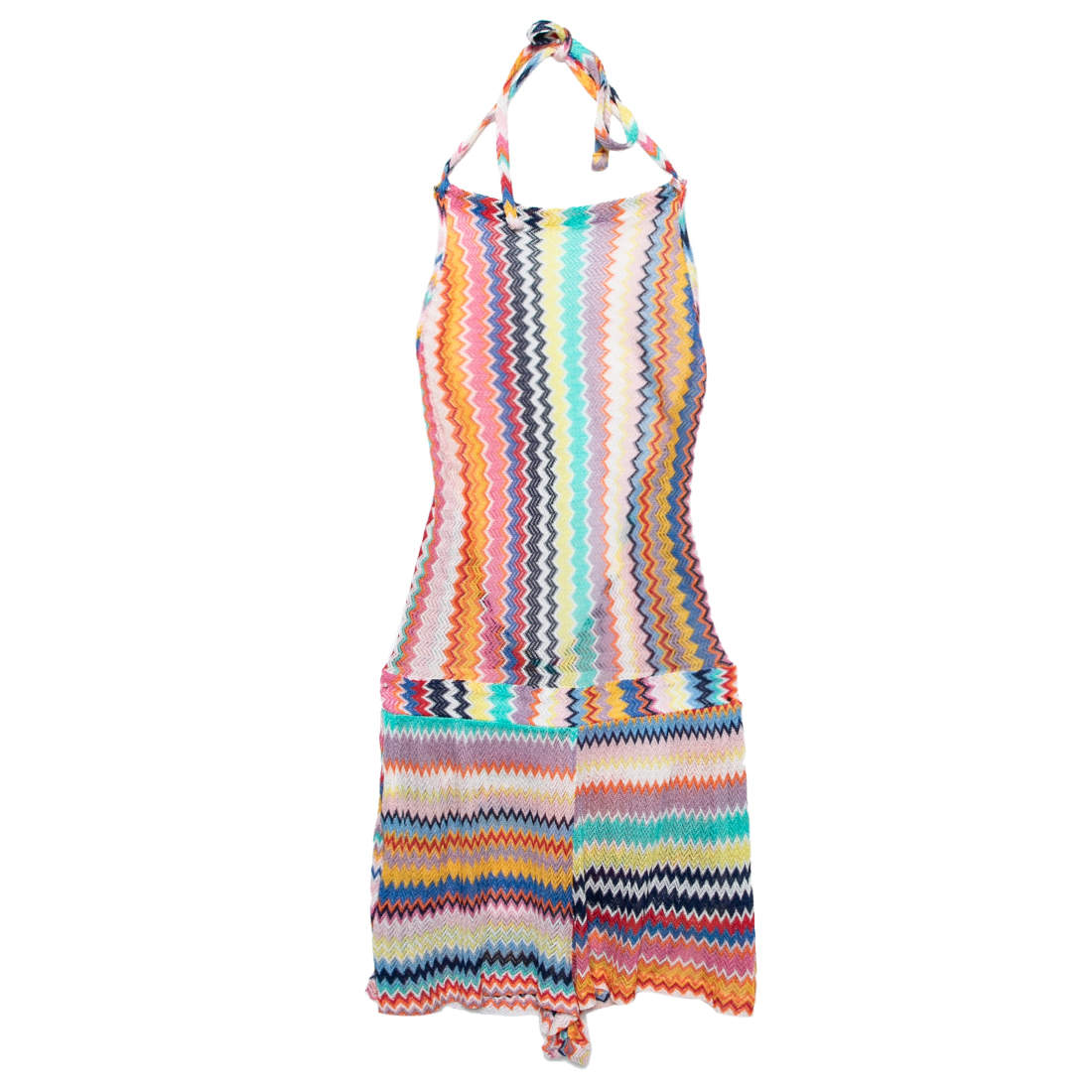 Missoni Mare Multicolor Patterned Knit Halter Neck Jumpsuit XS
