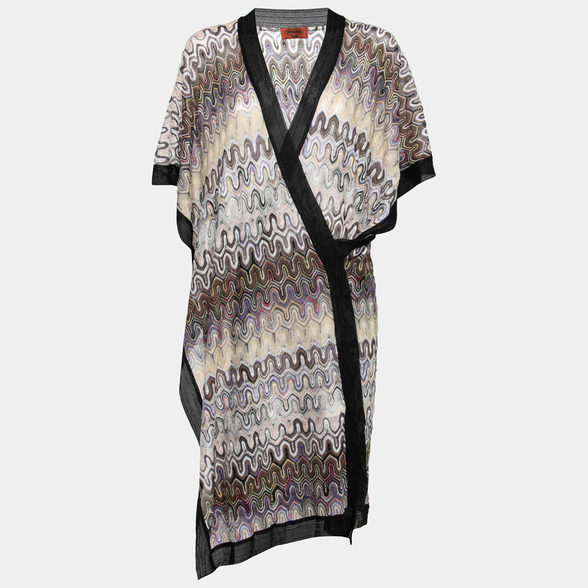 Pre Owned Missoni Mare Multicolor Patterned Knit Cover Up M