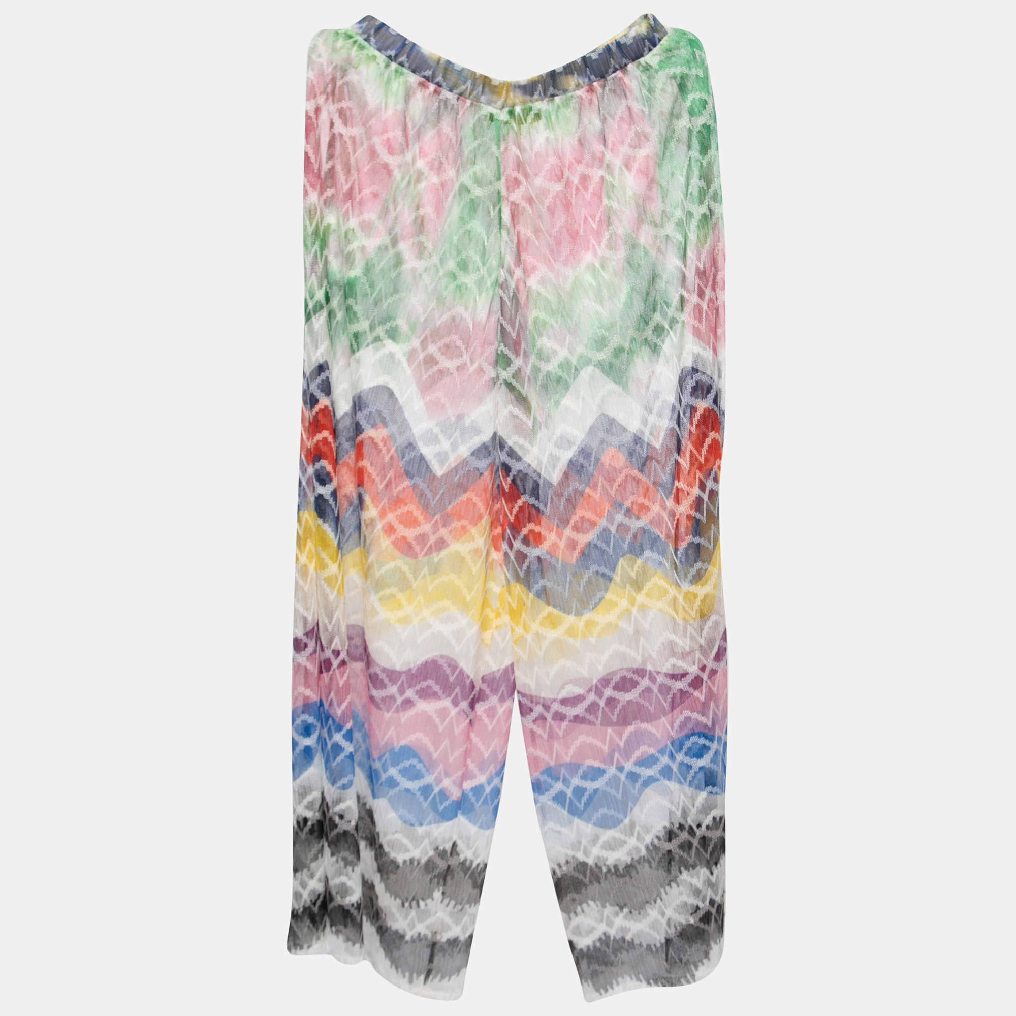 Missoni Mare Multicolor Patterned Mesh Open-Side Pants M