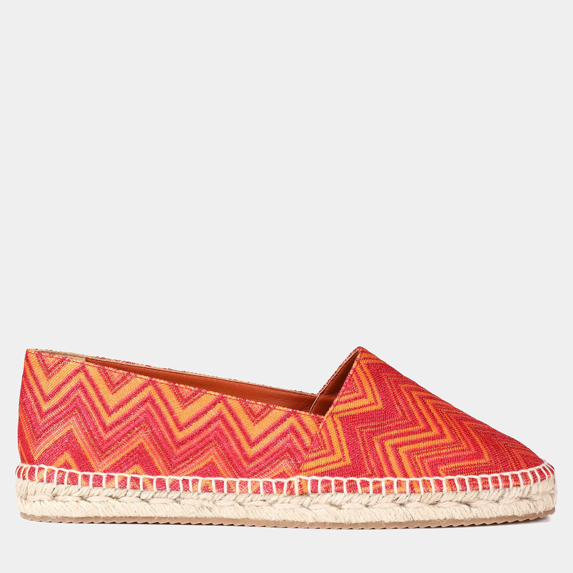 Pre Owned Missoni Fabric Slip On Espadrilles Size 36