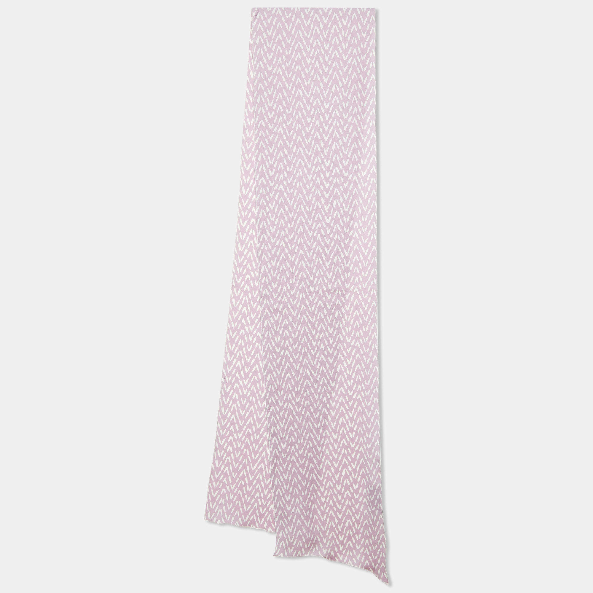 Pre Owned Missoni Lavender Printed Silk Stole