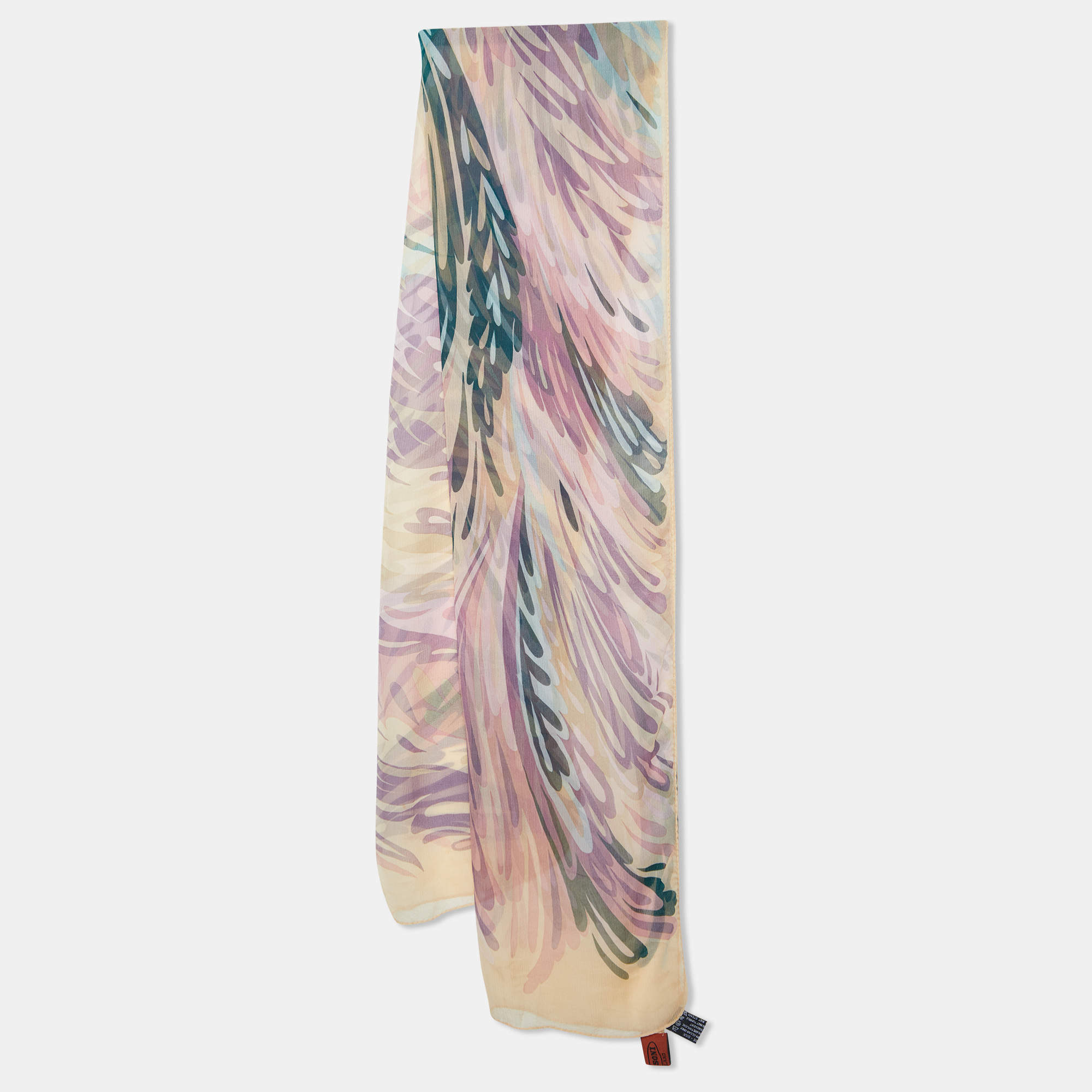 Pre Owned Missoni Pink Printed Silk Chiffon Stole