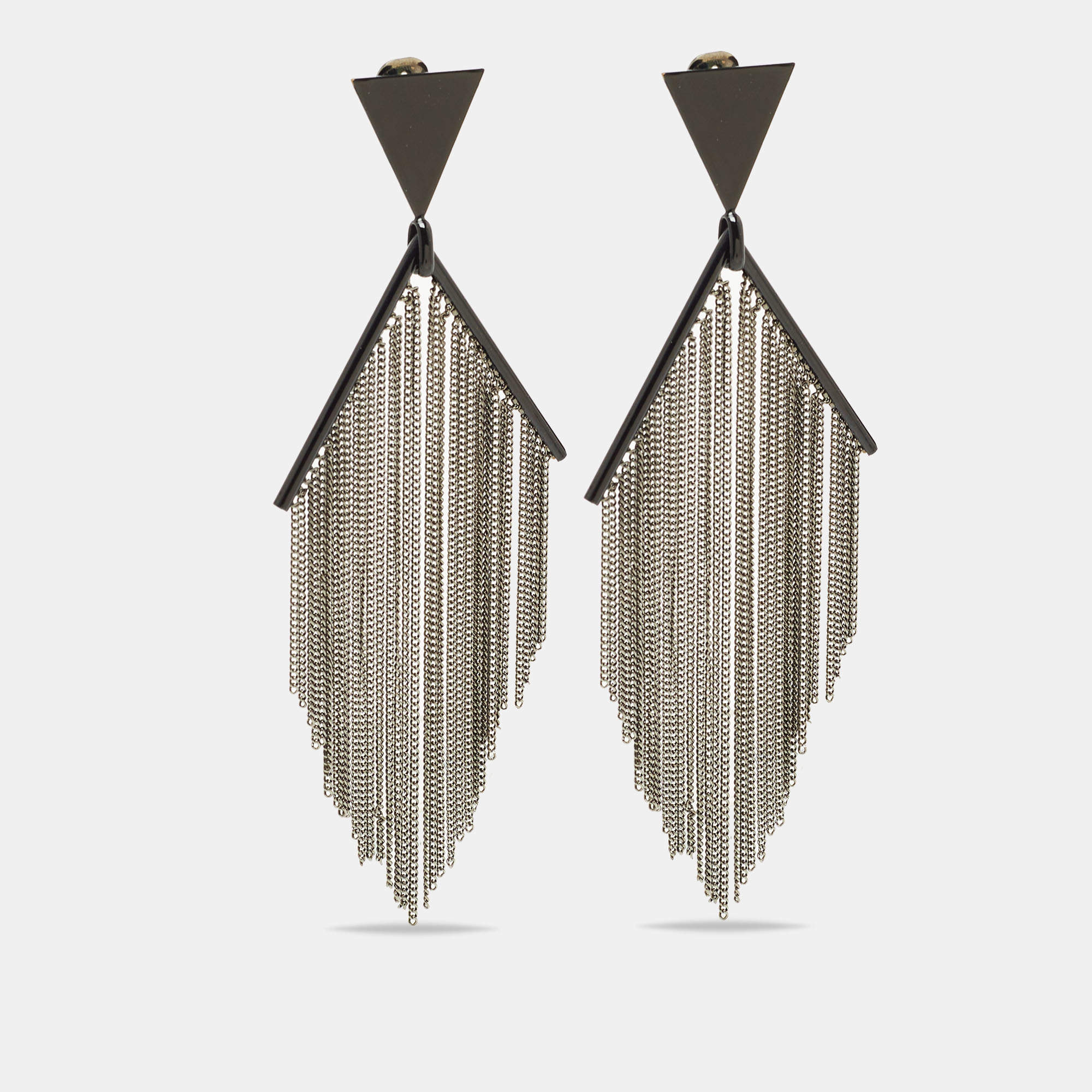 Pre Owned Missoni Fringe Two Tone Earrings